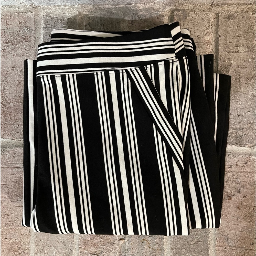 Striped Black and White Women's Pants